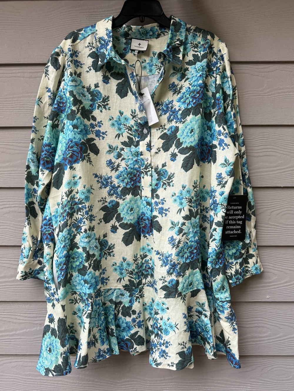 NWT Tuckernuck Zinnia Floral Callahan Linen Dress - Picture 10 of 15